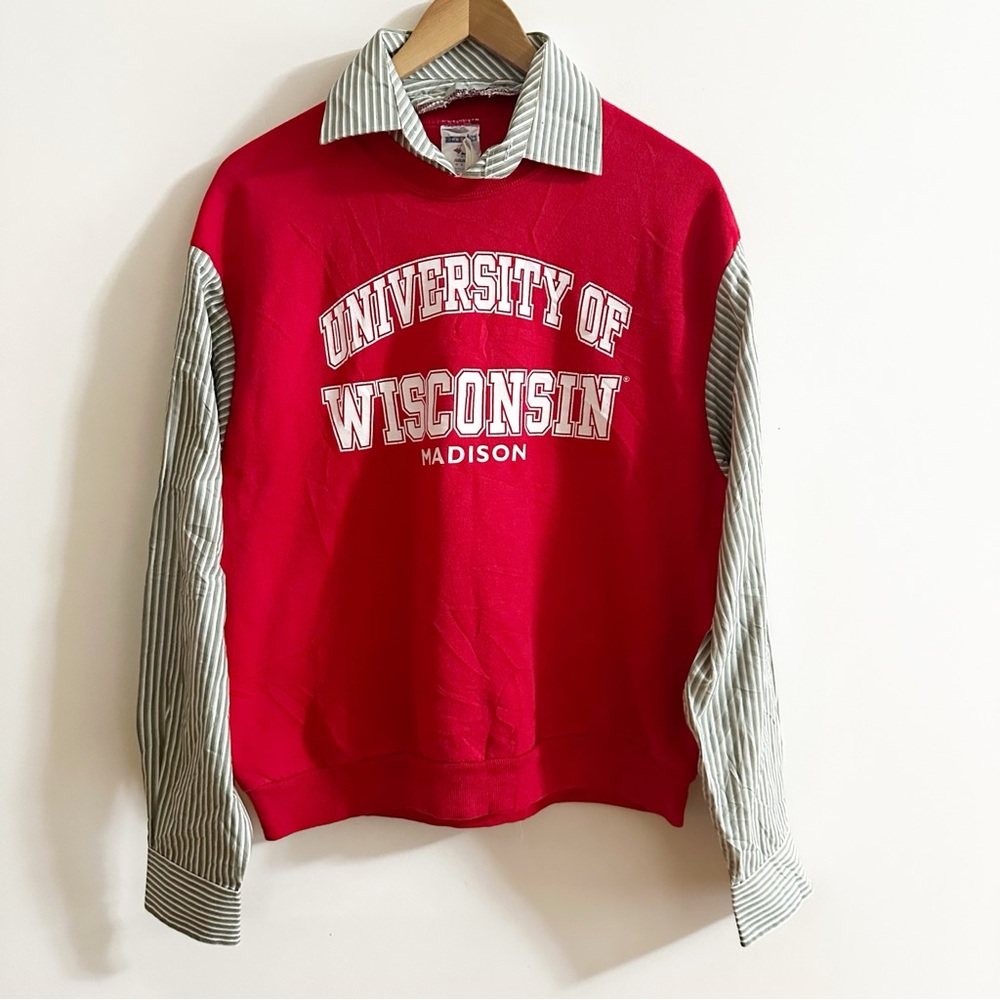 Urban Outfitters Urban Renewal University of Wisconsin collared sweatshirt